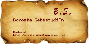 Boroska Sebestyén névjegykártya
